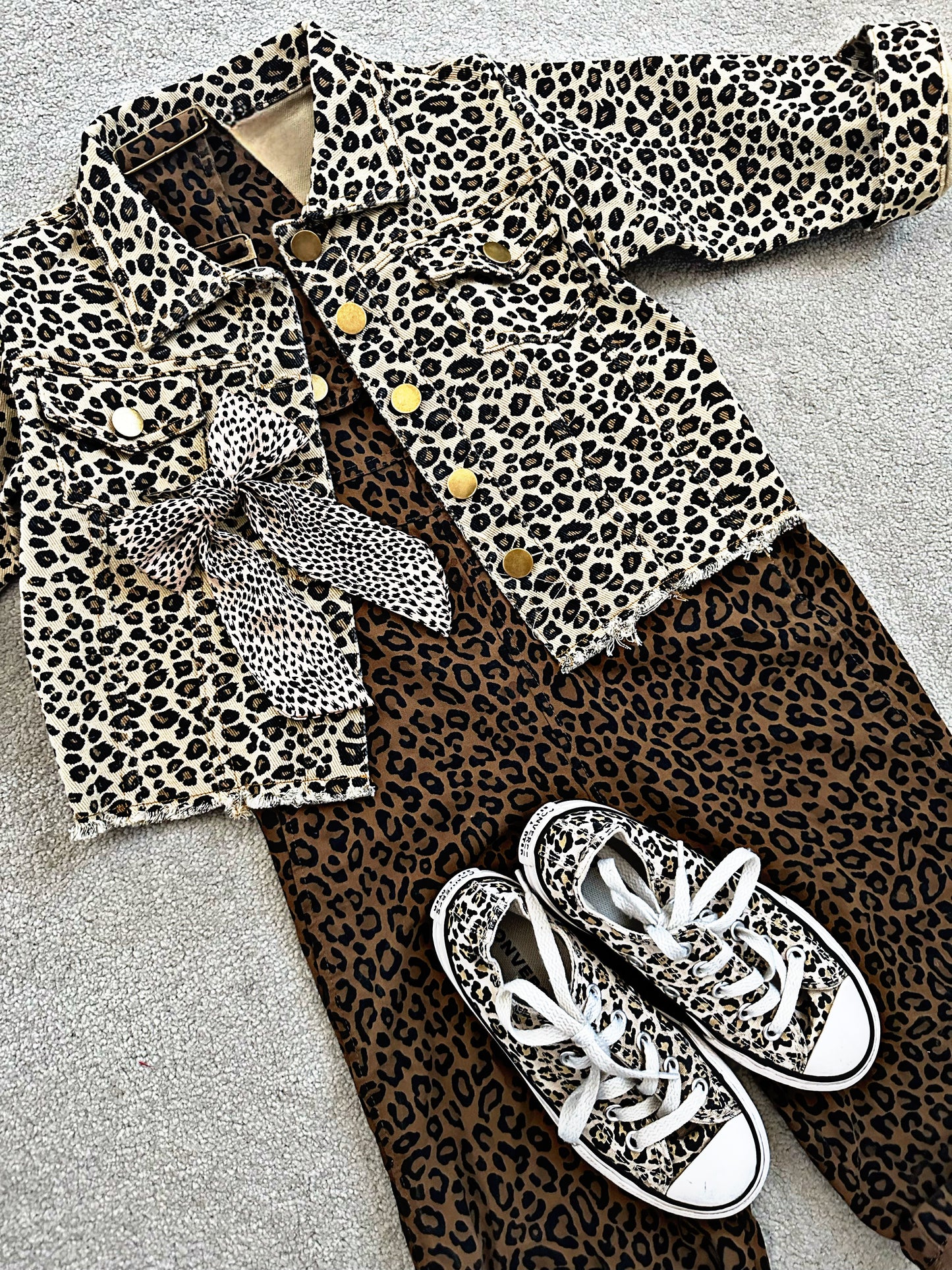 Lulu Leopard Dungarees