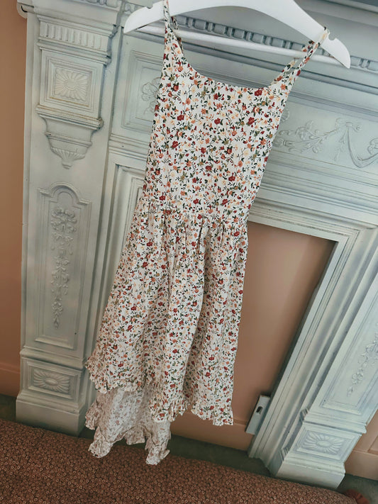 White Floral Wild-West Dress