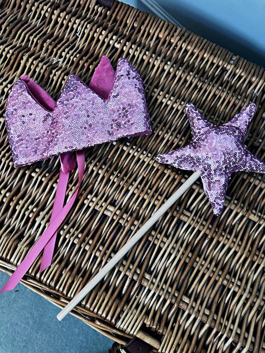Enchanted Wand and Crown Set