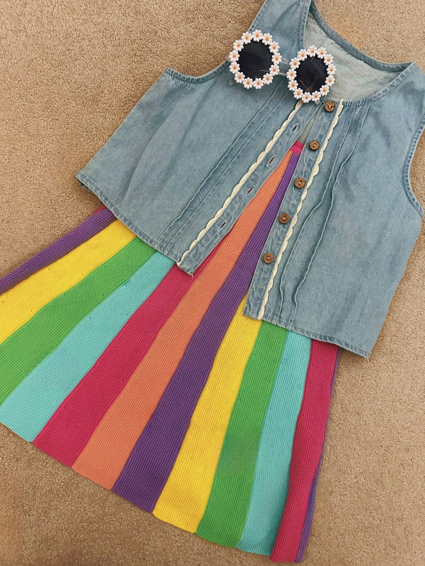 Rainbow Knitted Dress